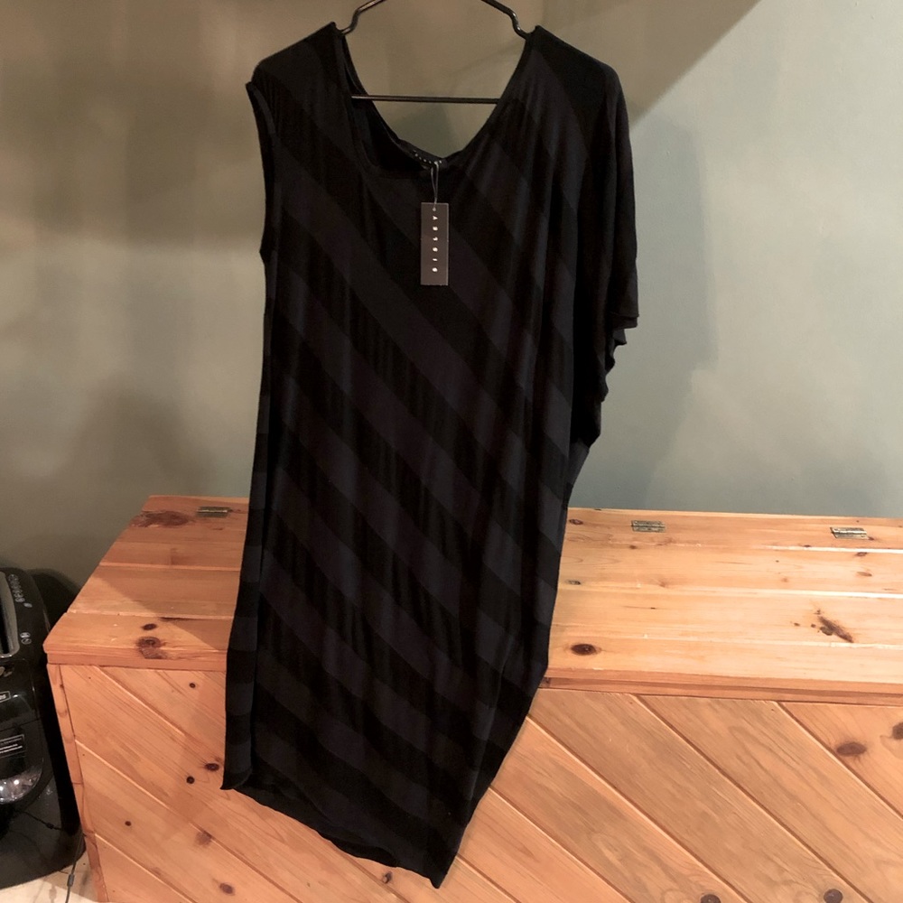 Sisley Asymmetrical Dress - Black - M - NWT
